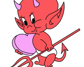 Hot Stuff Little Devil Embroidery File - Etsy Hot Stuff Little Devil Embroidery File - Etsy