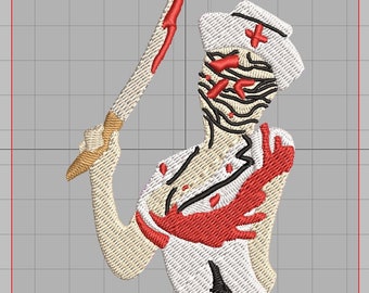 silent hill nurse embroidery file