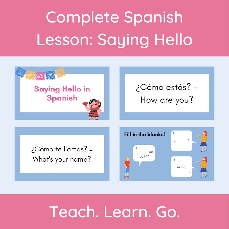 Complete Spanish Lesson Saying Hello