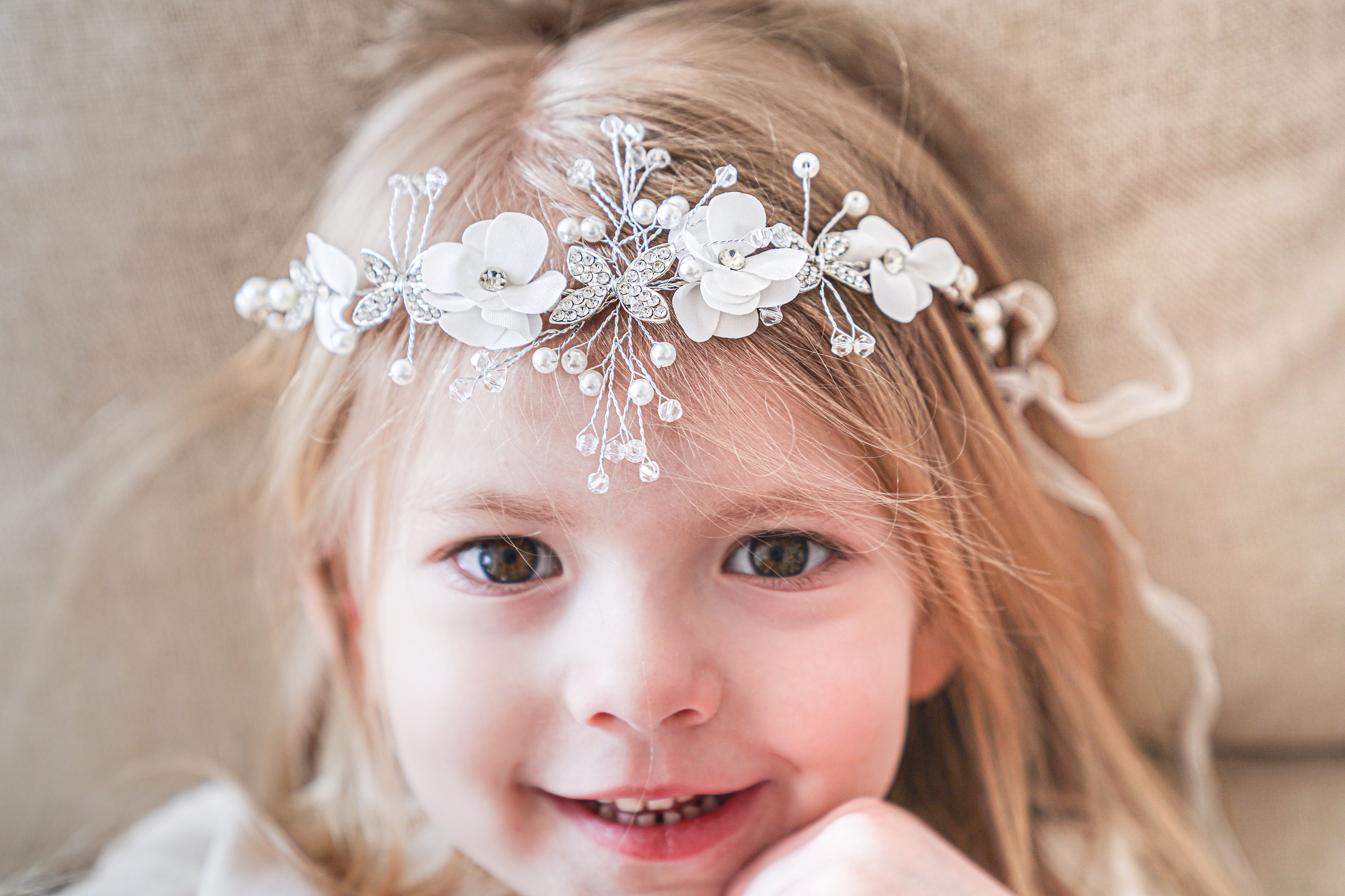 Bridal Wedding Side Headpiece Flower Girl Tiara use Austrian Crystal AT1665 