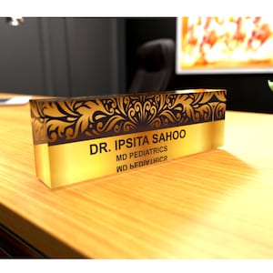Desk Name Plates, Custom Office Desk Nameplate, Personalized Nameplates, Custom Acrylic Sign Plaque, Office Desk Nameplate, Unique Nameplate