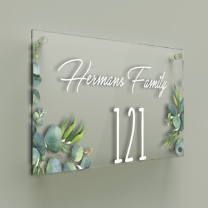 Custom Acrylic Door Sign: Personalized Clear Name Plate