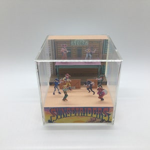 Sunset Riders Arcade Genesis Game Shadow Box Art Diorama image 4