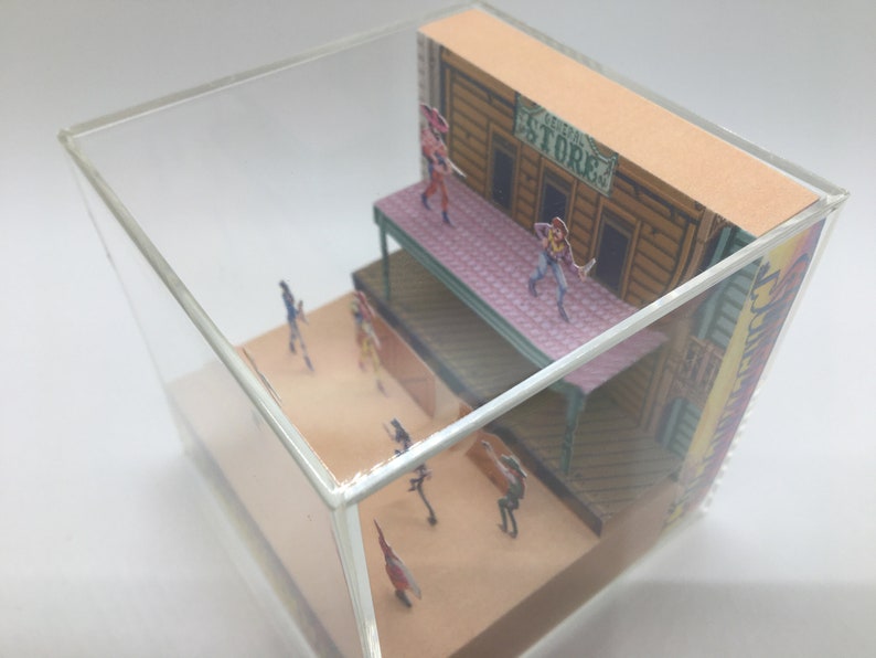 Sunset Riders Arcade Genesis Game Shadow Box Art Diorama image 9