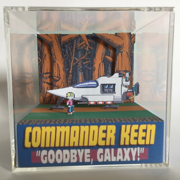 Commander Keen Good Bye Galaxy Bean with Bacon Shadow Box Diorama Decor