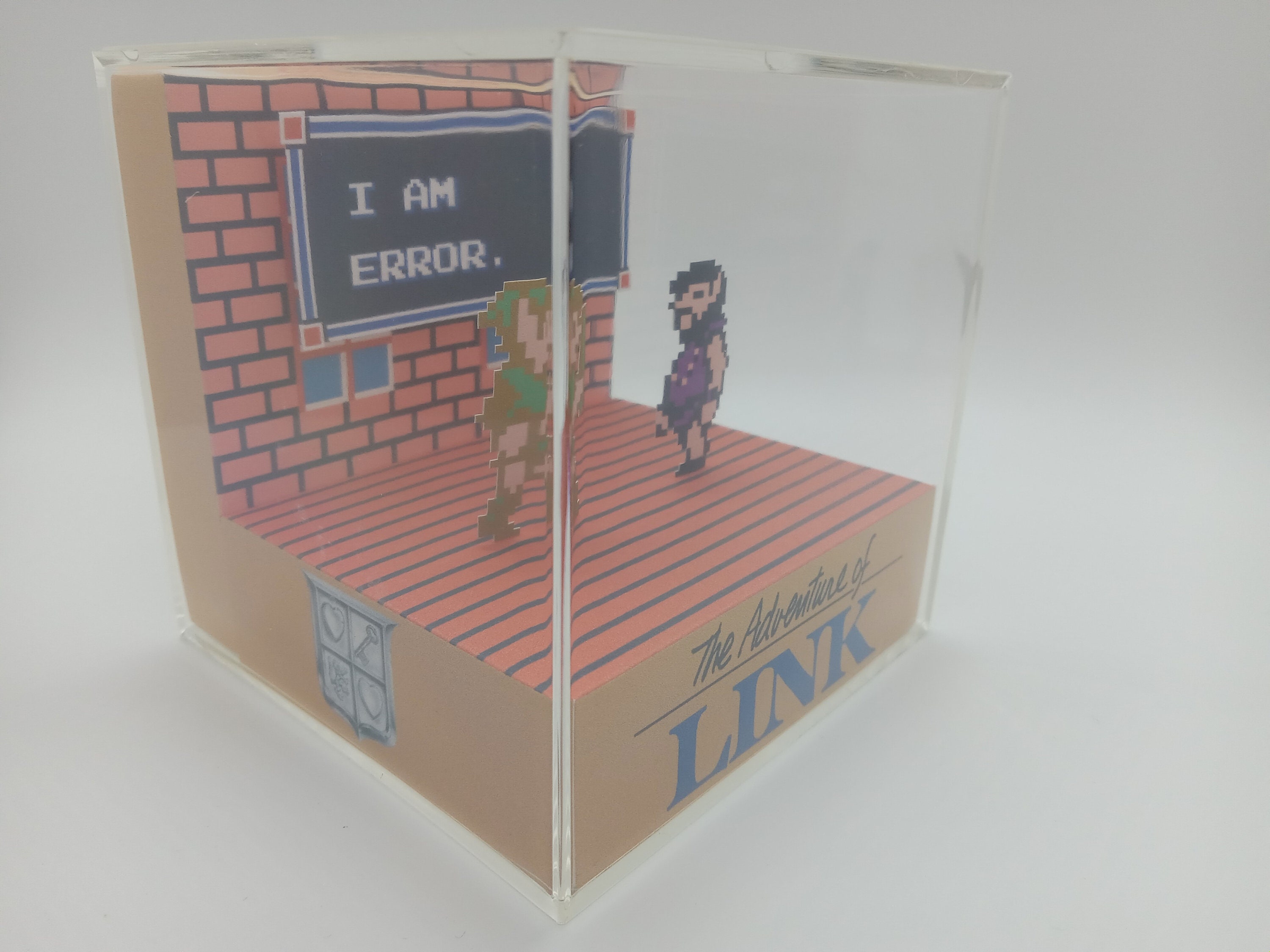 Zelda the Adventure of Link I Am Error Video Game Shadow Box