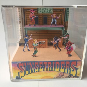 Sunset Riders Arcade Genesis Game Shadow Box Art Diorama | Etsy