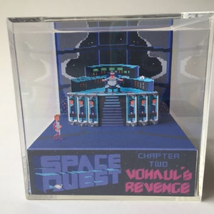 Space Quest II 2 Vohauls Revenge and the Businessmen Clone Army Shadow Box Diorama Art