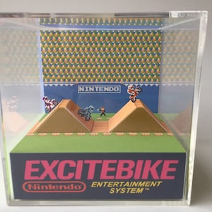 Excitebike racing for it! Shadow Box Art Diorama