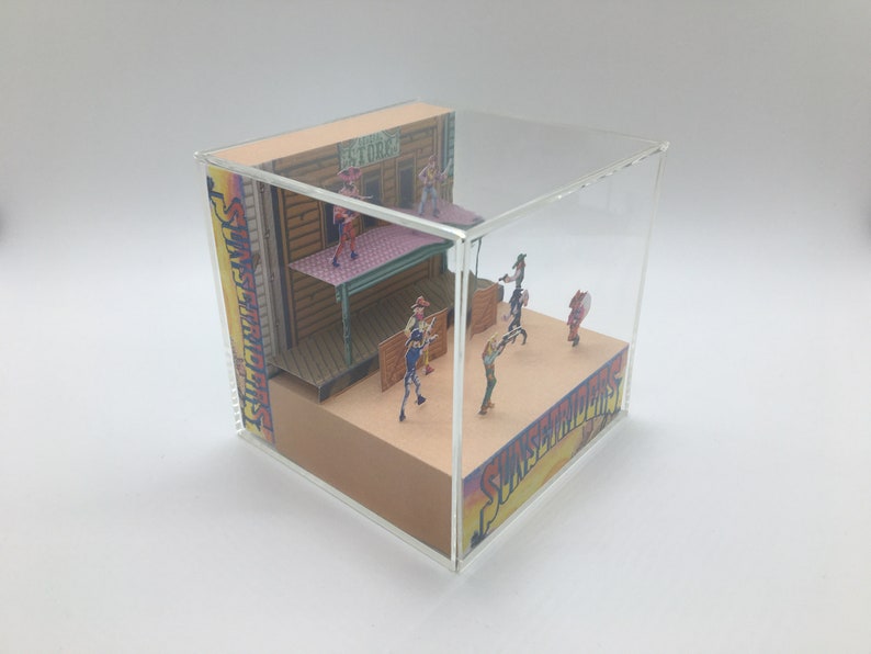 Sunset Riders Arcade Genesis Game Shadow Box Art Diorama image 6