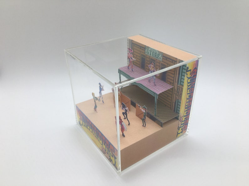 Sunset Riders Arcade Genesis Game Shadow Box Art Diorama image 5
