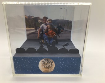 Mac and Me MST3K Mystery Science Theater 3000 Wheelchair Chase Scene Shadow Box Diorama Art