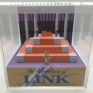 Zelda II 2 : The Adventures of Link Shadow Box Art Diorama
