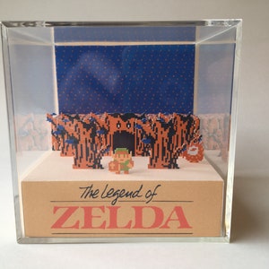 The Legend of Zelda Entrada al primer cubo de diorama Dungeon Shadow Box