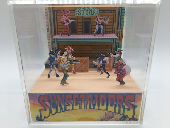 Sunset Riders Arcade Genesis Game Shadow Box Art Diorama - Etsy