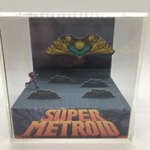 Super Metroid Escape from Crateria Shadow Box Diorama Decor