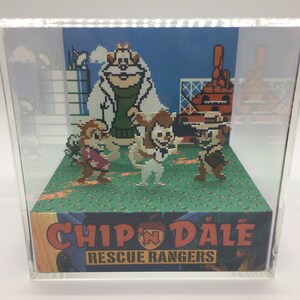 Chip and Dale Rescue Rangers for the NES Shadow Box Diorama Cube