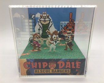 Chip and Dale Rescue Rangers for the NES Shadow Box Diorama Cube