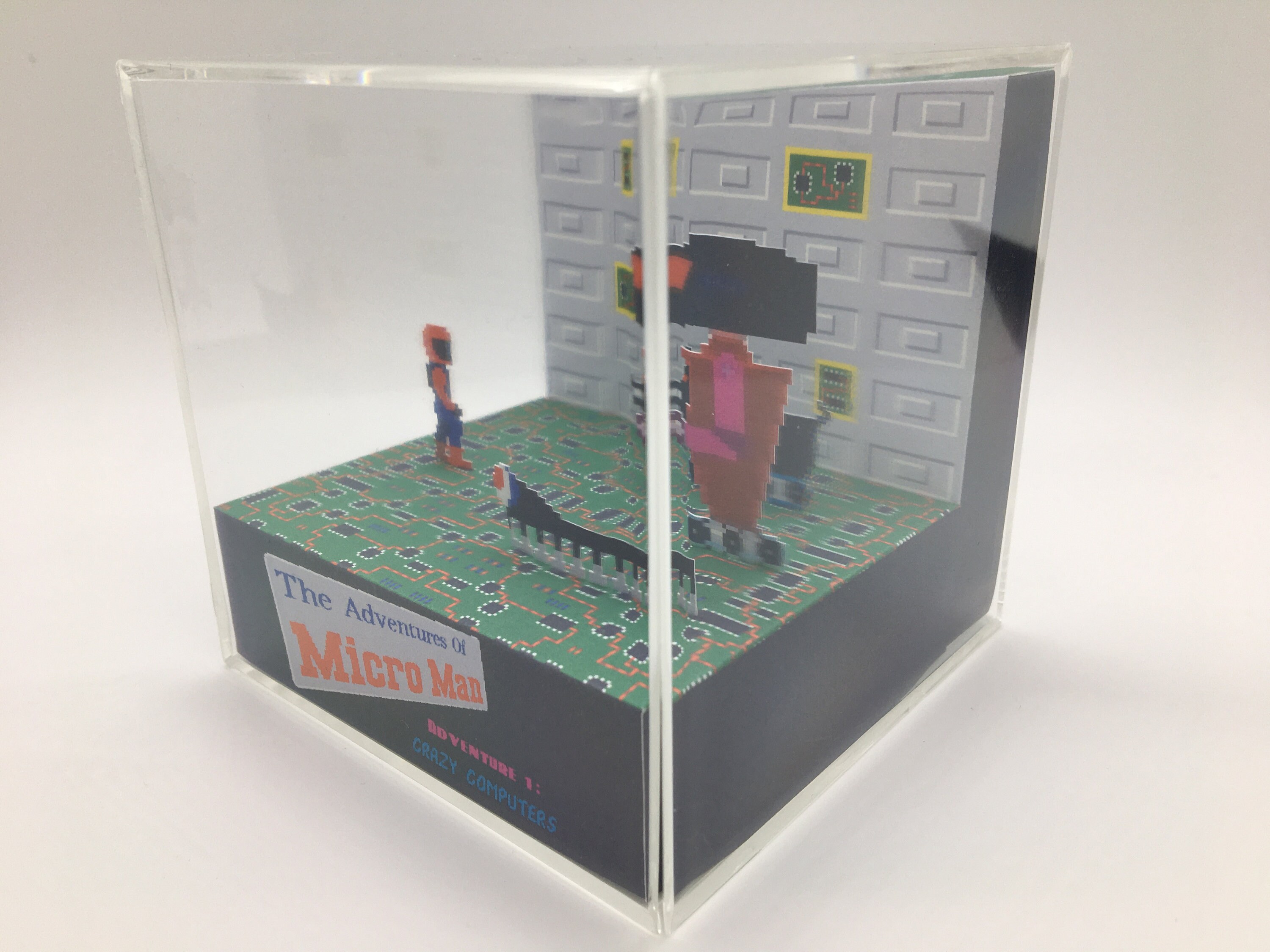 Onedrop diorama クリア The Adventures of Microman Crazy Computers Shadow Box