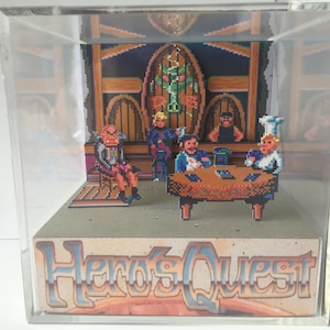 Hero’s Quest Quest for Glory I Dragon&#39;s Breath Tavern Shadow Box Diorama Decor
