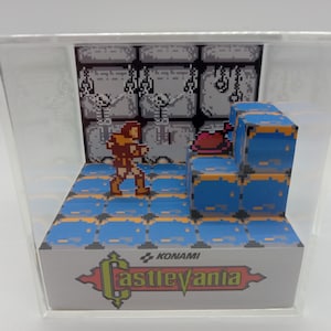 Castlevania Simon Belmont finds Wall Meat Shadow Box Diorama Cube