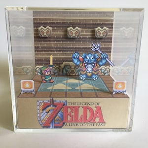 The Legend of Zelda A Link to the Past Gannon Boss Fight Shadow Box Diorama Cube