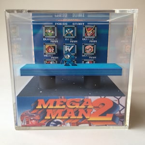 Megaman 2 Boss Selection Screen Shadow Box Diorama Art