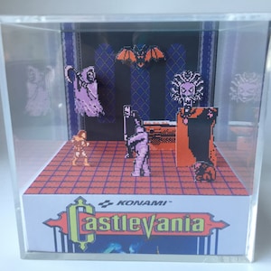 Castlevania Dracula&#39;s Crypt Boss Rush Shadow Box Diorama Decor