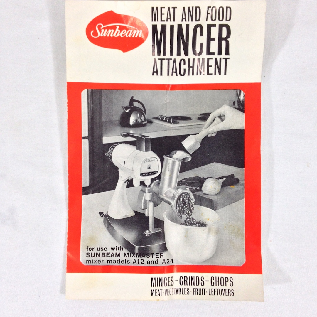 Sunbeam Vintage Meat and & Food Mincer Attachment Model MA1 Etsy