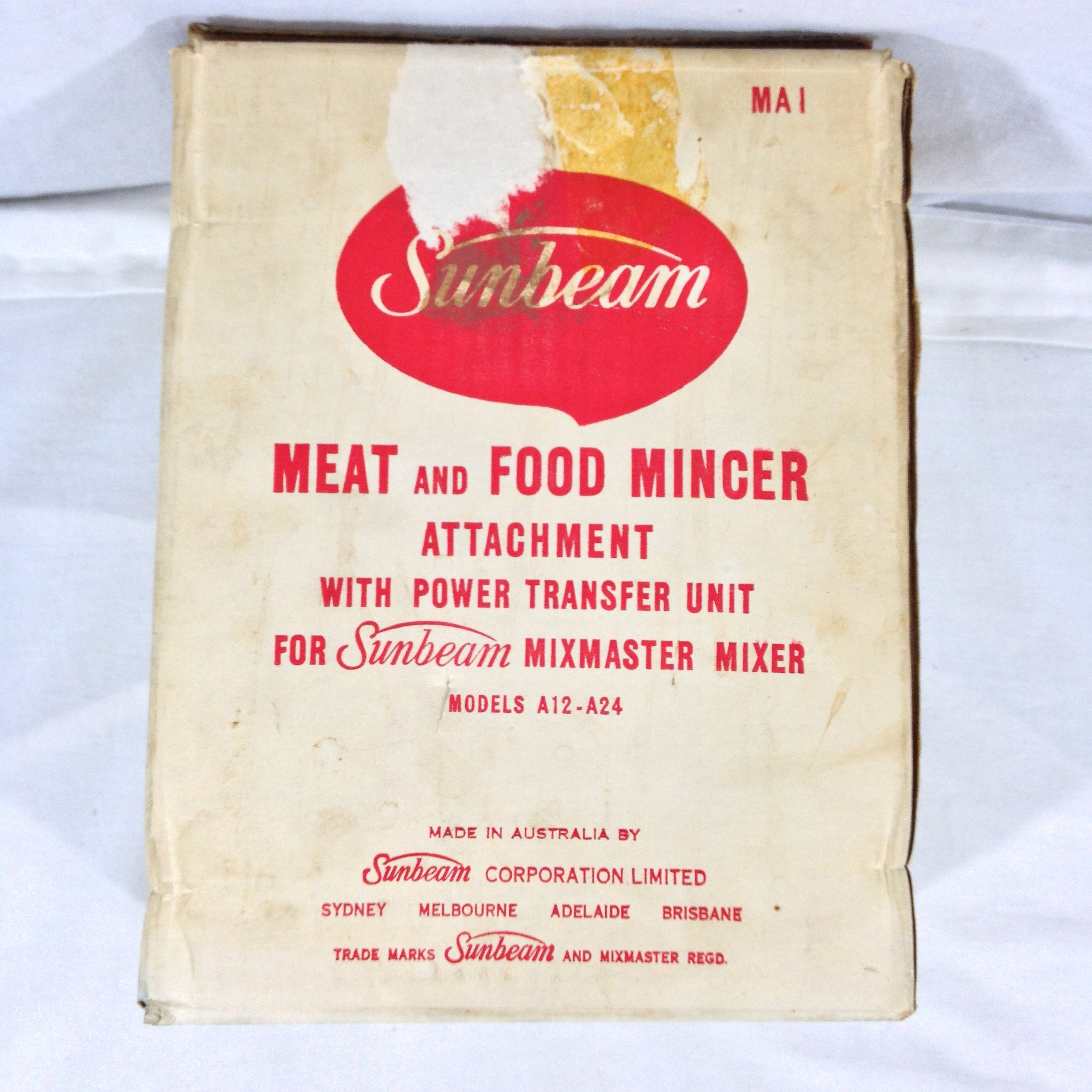 Sunbeam Vintage Meat and & Food Mincer Attachment Model MA1 Etsy