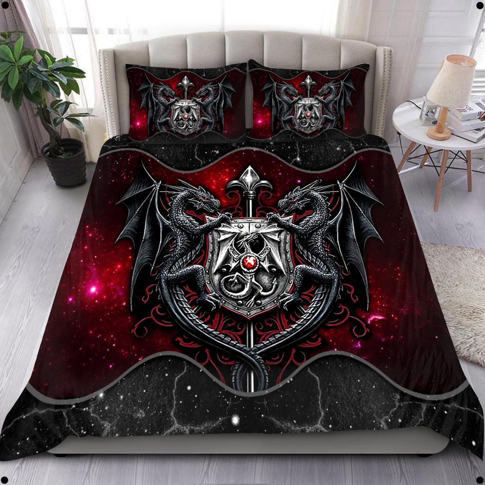 Personalized Dragon Bedding Set Custom Bedding Duvet Cover Etsy