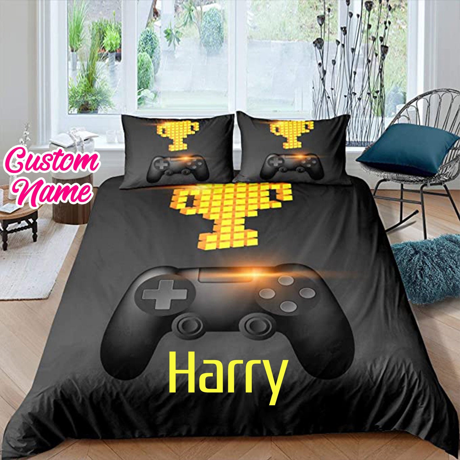 Game Bedding Set Gaming Bedding Set Gamepad Bedding Set Etsy