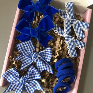 Royal Blue School Hair Bows, Hair Bows for Girls, School Hair Accessories, Handmade Uk, Back to School