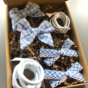Light blue School Hair Bows, Including bobbles, Hair Accessories for Girls