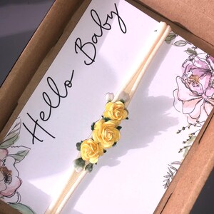 Yellow Flower Headband for Newborns, Photoshoots, Weddings