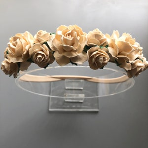 Deep ivory flower crown in deep ivory, for photoshoots, birthdays and parties