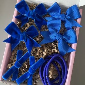 Royal Blue School Hair Bows, Hair Bows for Girls, School Hair Accessories, Handmade Uk