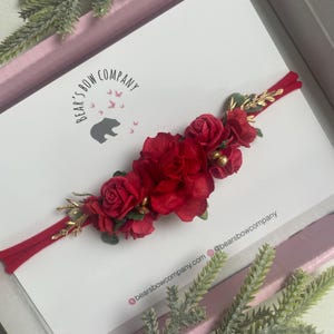 Red headband, side headband, weddings, parties, photoshoots
