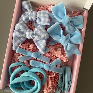Light blue School Hair Bows, Including bobbles, Hair Accessories for Girls