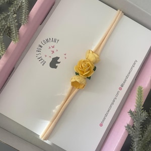 Yellow Flower Headband for Newborns, Photoshoots, Weddings