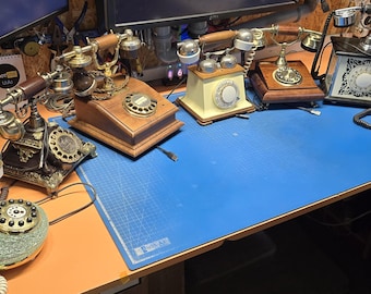 Teléfono con libro de visitas con audio de estilo vintage, libro de visitas giratorio para mensajes de saludo grabados, decoración de recepción de bodas