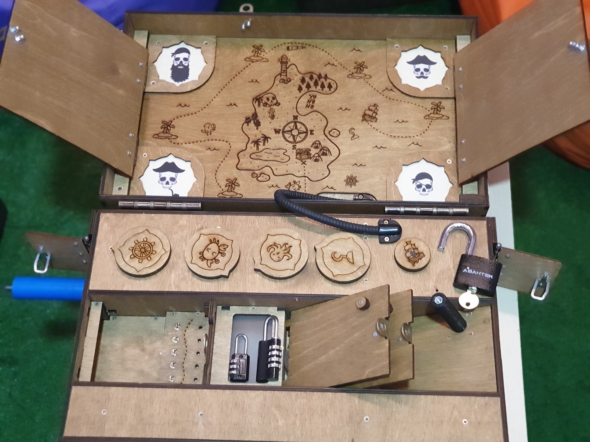 Portable escape room. Puzzle game box. Quest Box Etsy