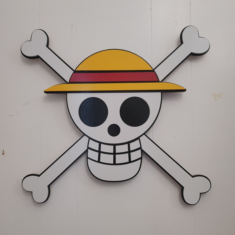 Straw Hat Jolly Roger / One Piece / Handmade 3D Sign Etsy