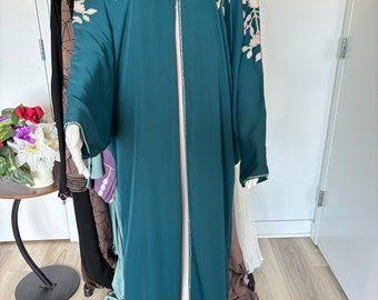 Embroidered Open Abaya