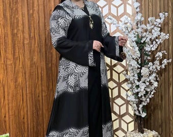 Driedelige set abaya - zwart
