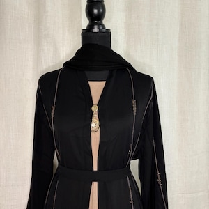 Abaya for Women Black/Women’s Open Abaya/Abaya set/ Black Modest Abaya/Fancy Abaya/Dubai abaya/Abaya for Eid/Ramadan Abaya/Ramadan Gifts