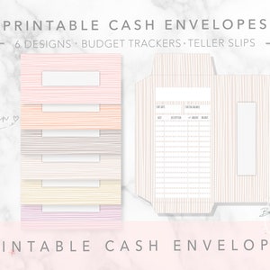 Druckbare Geldumschlag Vorlage | Geldumschlag System Tracker | Budget Ausgaben Einsparungen Tracker | Teller Slip | Sofort Download