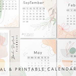 Printable Calendar 2025 | Digital Calendars | Minimalistic |aesthetic ...