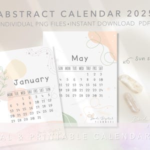 Printable Calendar 2025 | Digital Calendars | Minimalistic |aesthetic ...