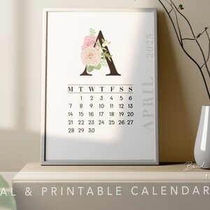 Printable Calendar 2025 | Digital Calendars | Minimalistic |aesthetic ...